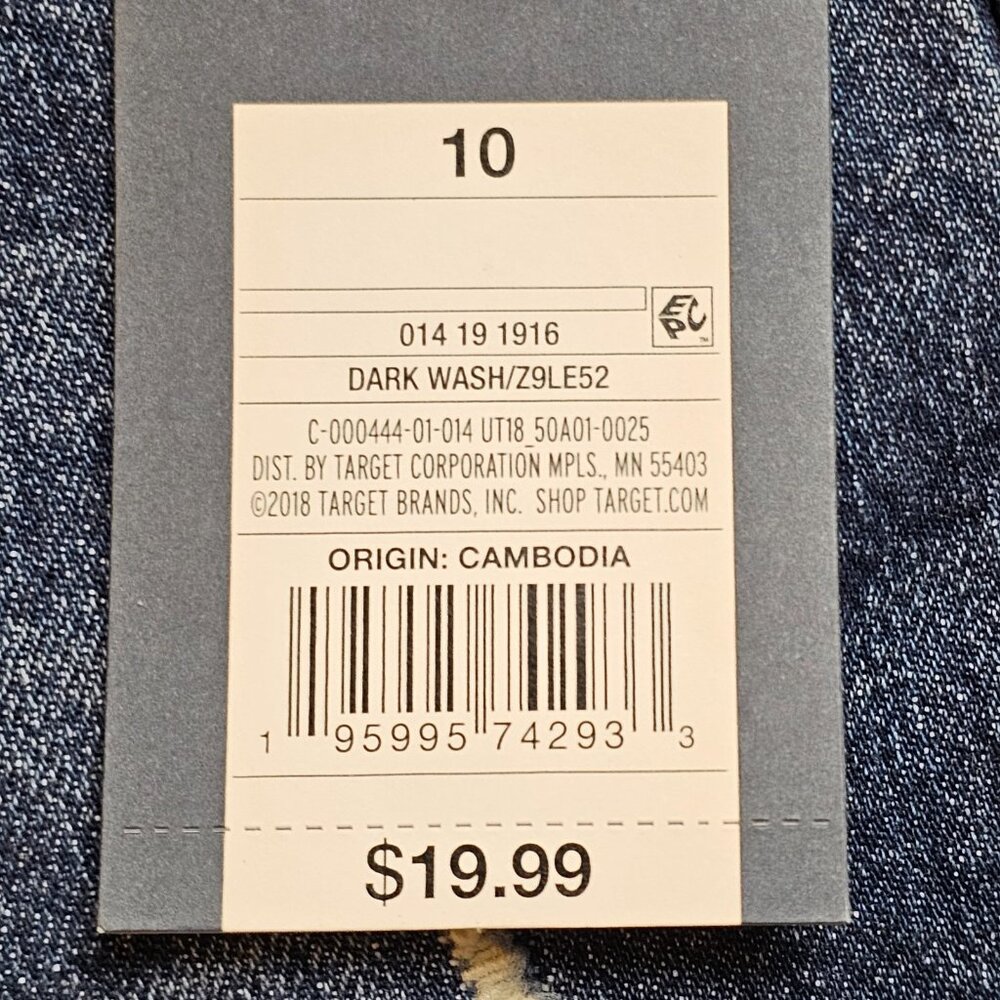 NWT Universal Thread Jean Shorts Womens 10 Vintage Midi Cutoff Distressed Denim - Picture 4 of 8